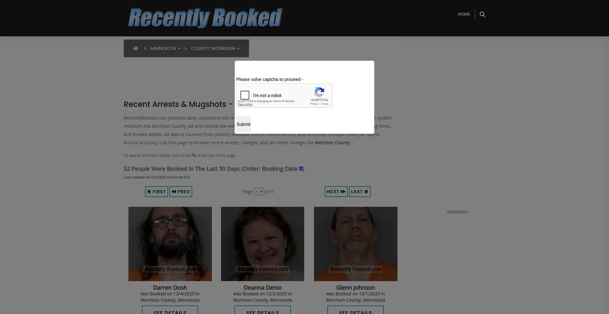 Preview of recentlybooked.com
