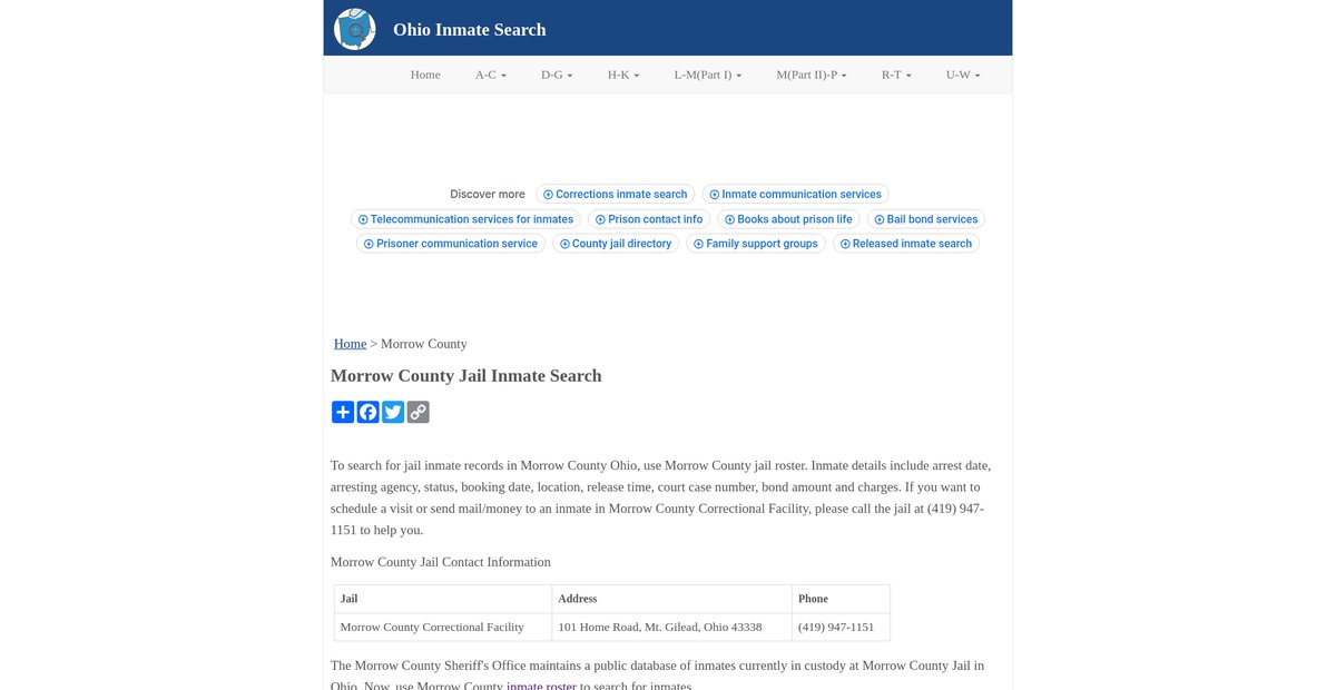 Preview of inmatesearchoh.org