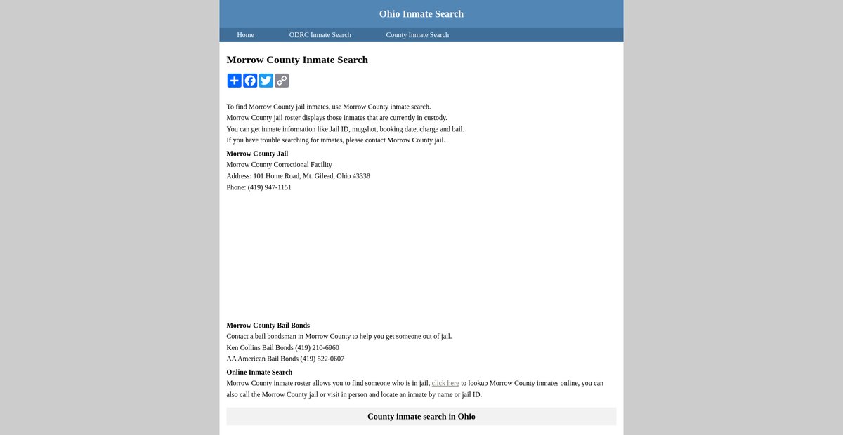 Preview of inmatesearchohio.org