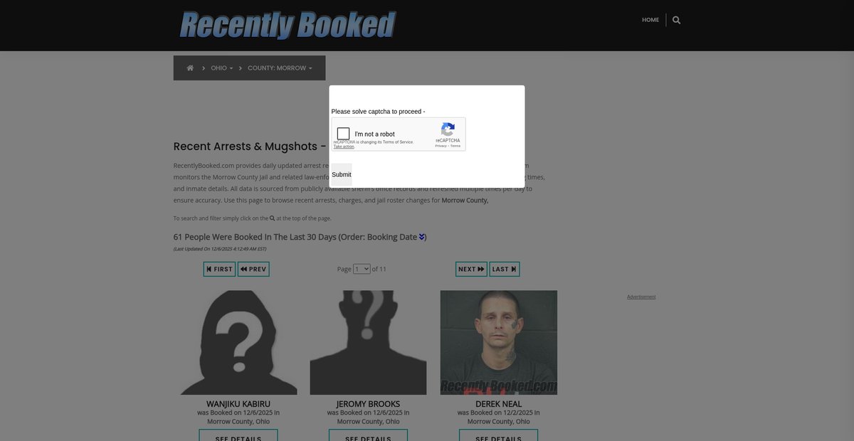 Preview of recentlybooked.com