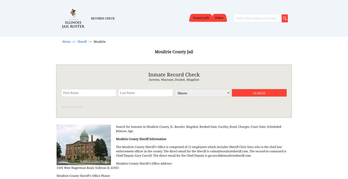Preview of illinoisjailroster.com