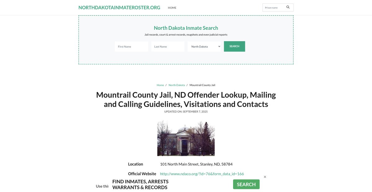 Preview of northdakotainmateroster.org