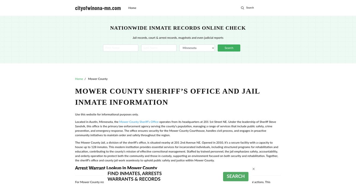 Preview of cityofwinona-mn.com