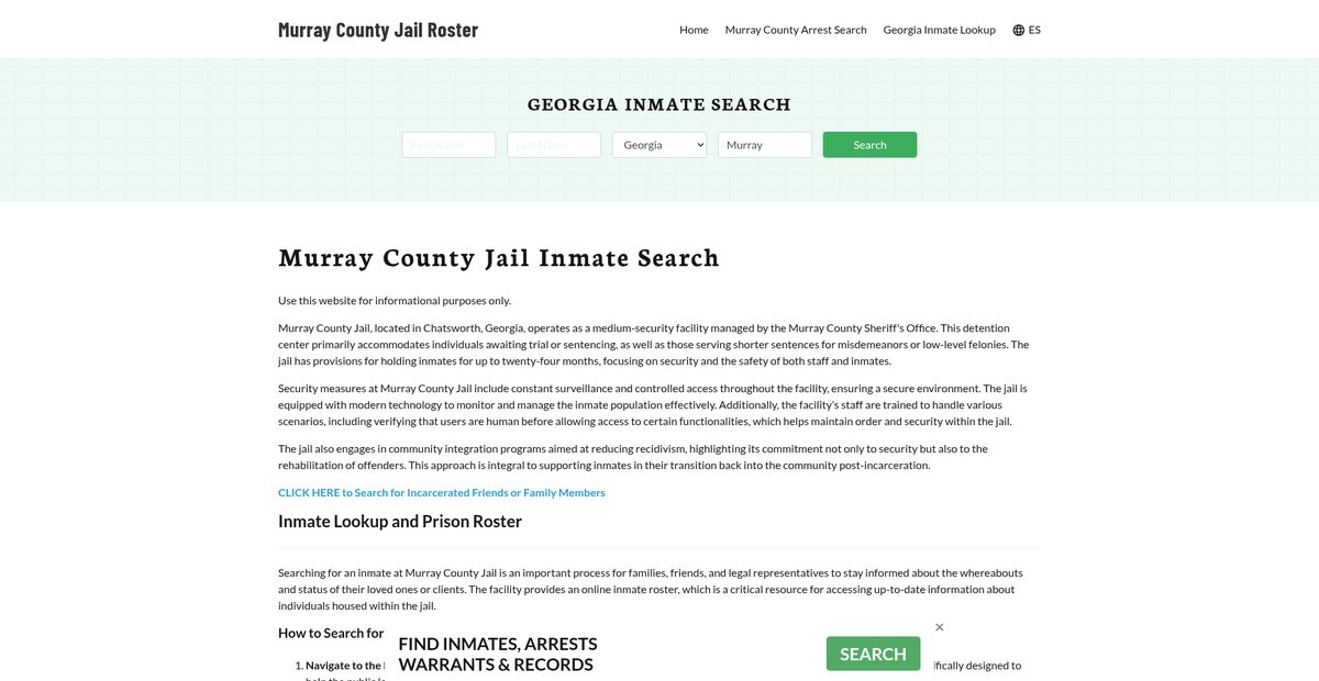 Preview of murraycountyjail.org