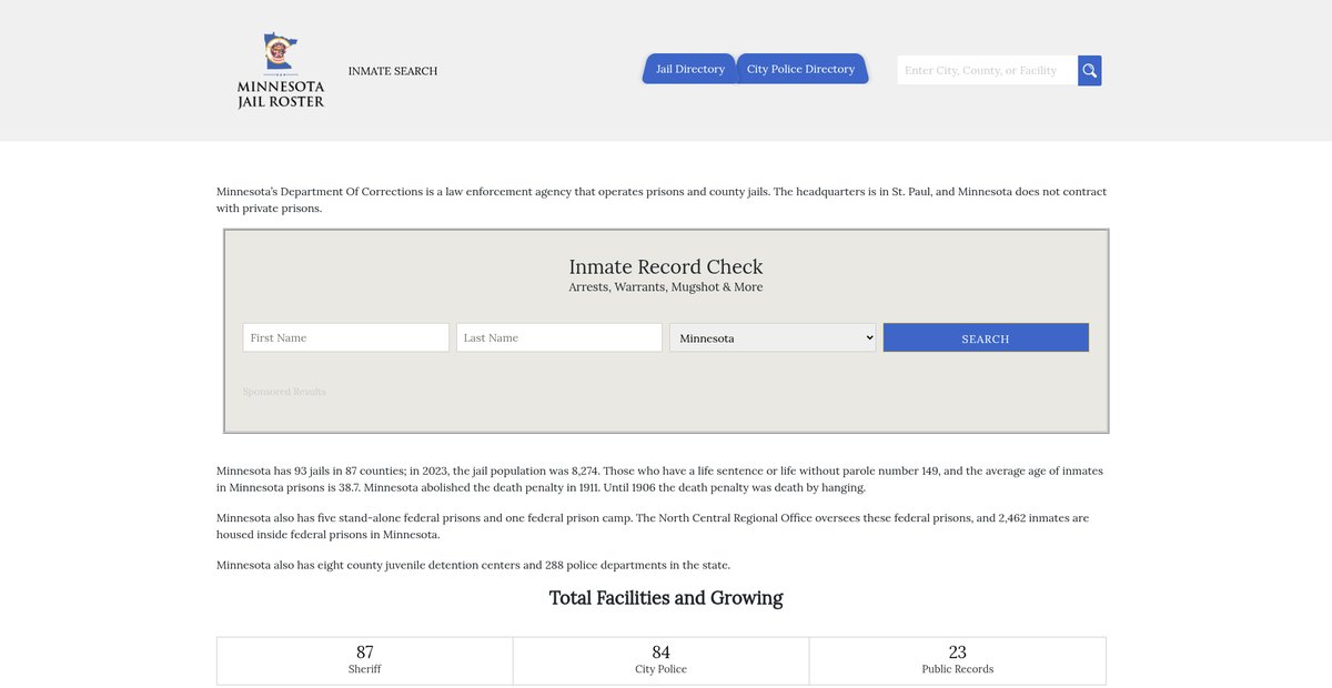 Preview of minnesotajailroster.com