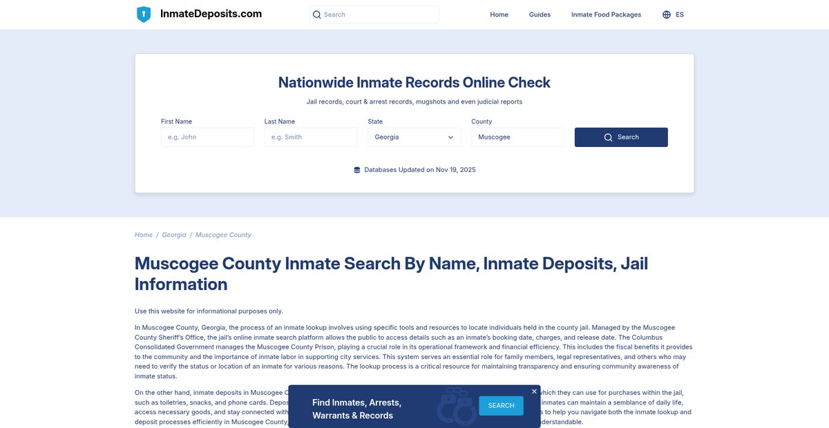 Preview of inmatedeposits.com
