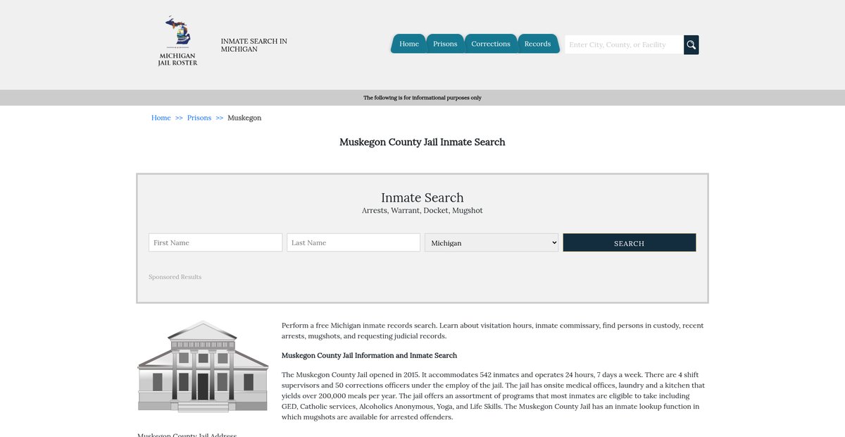 Preview of michiganjailroster.com