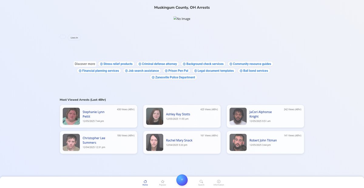 Preview of muskingumcountyoh.publicjailrecords.com