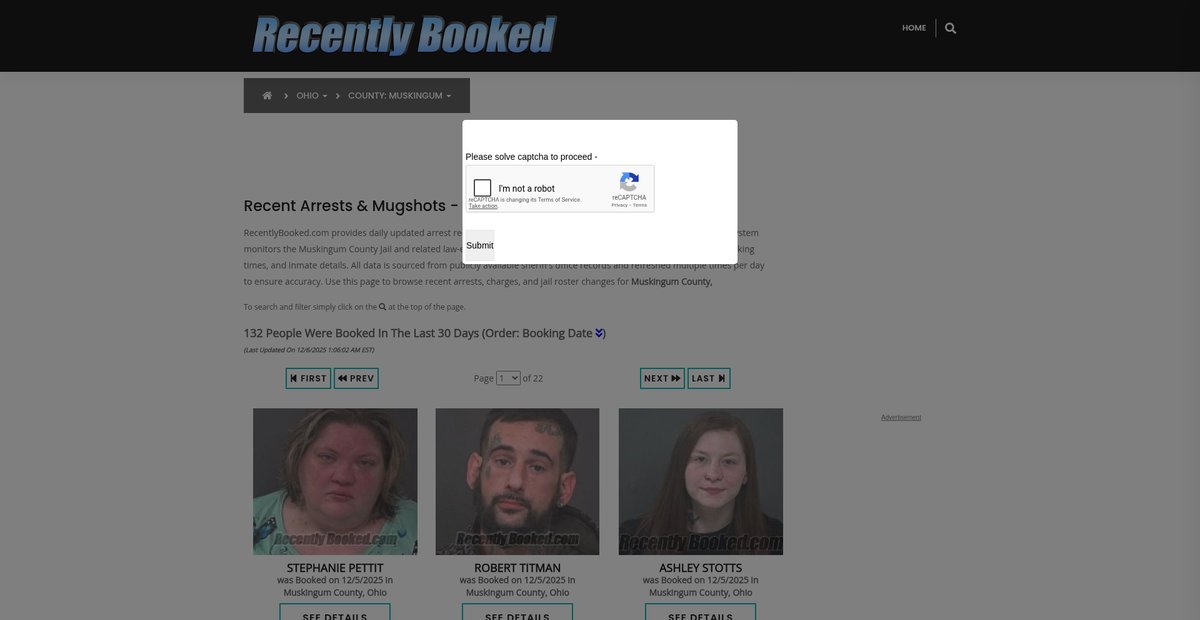 Preview of recentlybooked.com