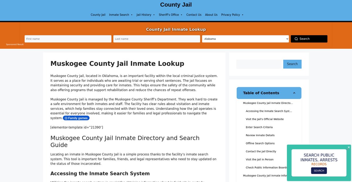 Preview of muskogee.countyjail.org