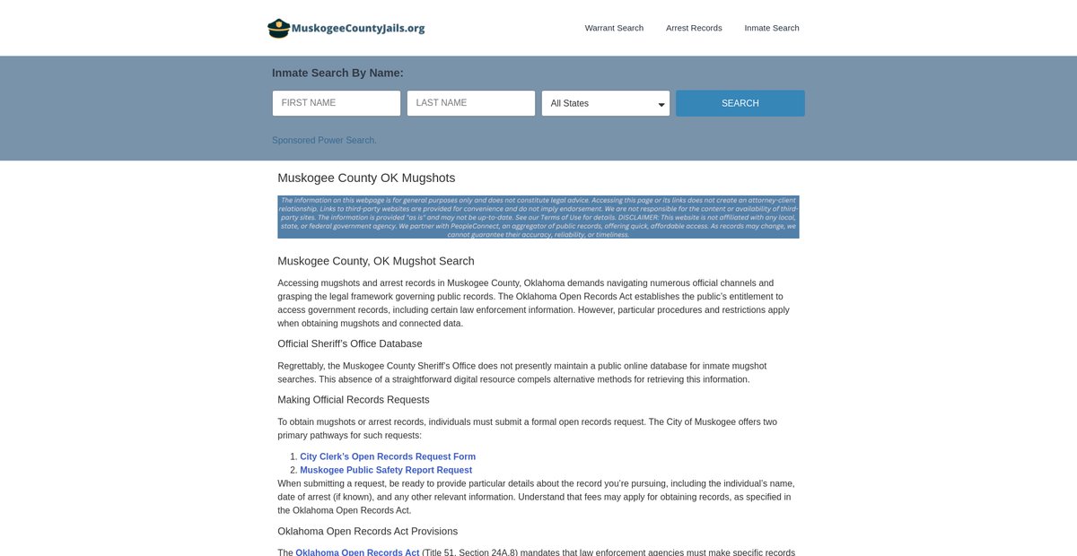 Preview of muskogeecountyjails.org