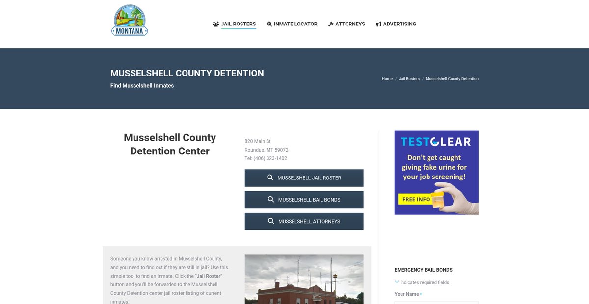 Preview of montanajailroster.com