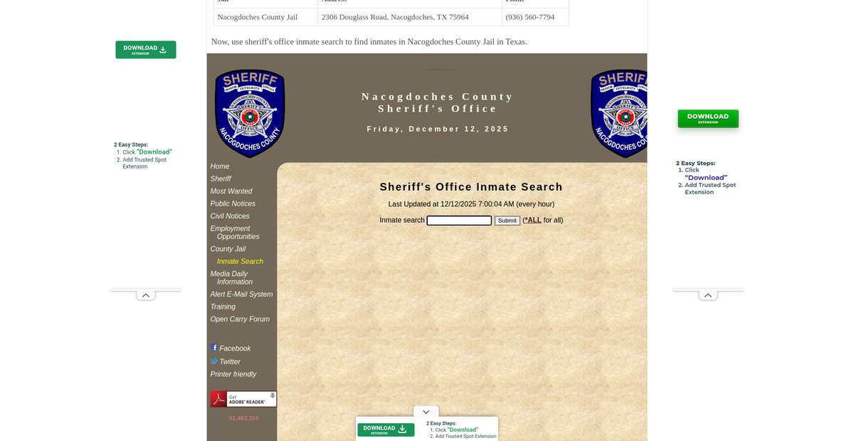Preview of inmatesearchtx.org