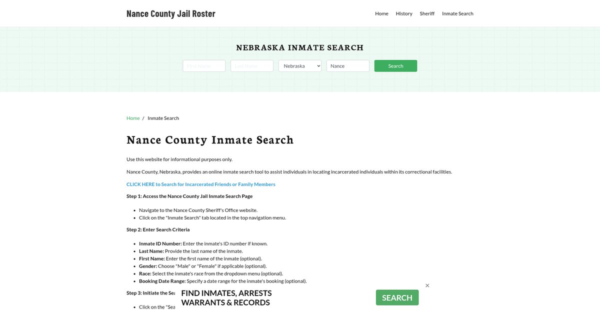 Preview of nancecountyjail.org