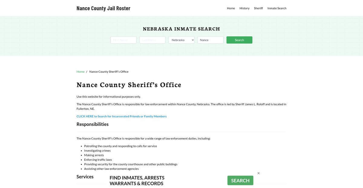 Preview of nancecountyjail.org