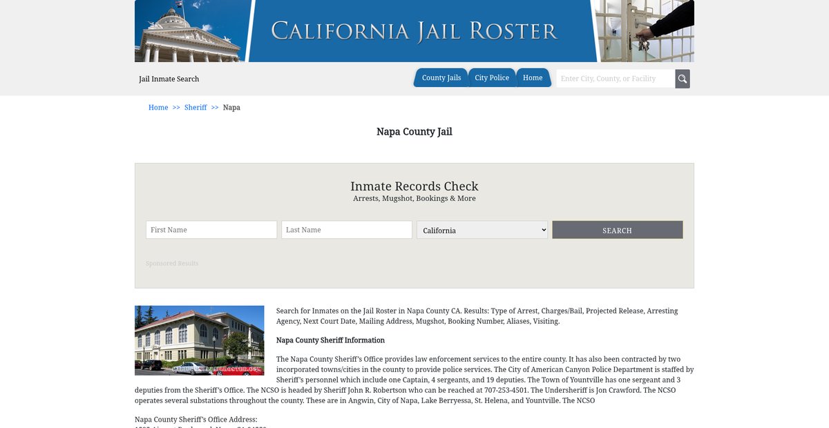 Preview of californiajailroster.com
