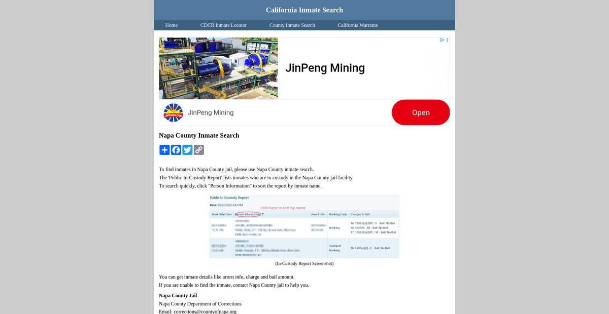 Preview of inmatesearchcalifornia.org