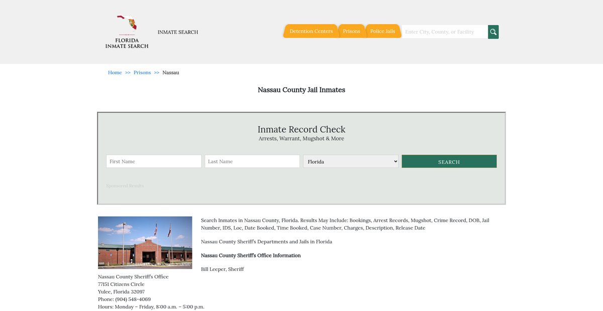 Preview of floridainmatesearch.net
