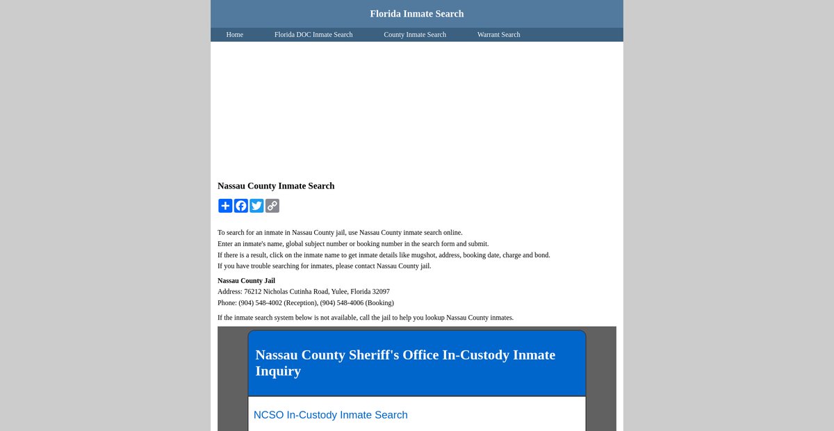 Preview of inmatesearchflorida.org