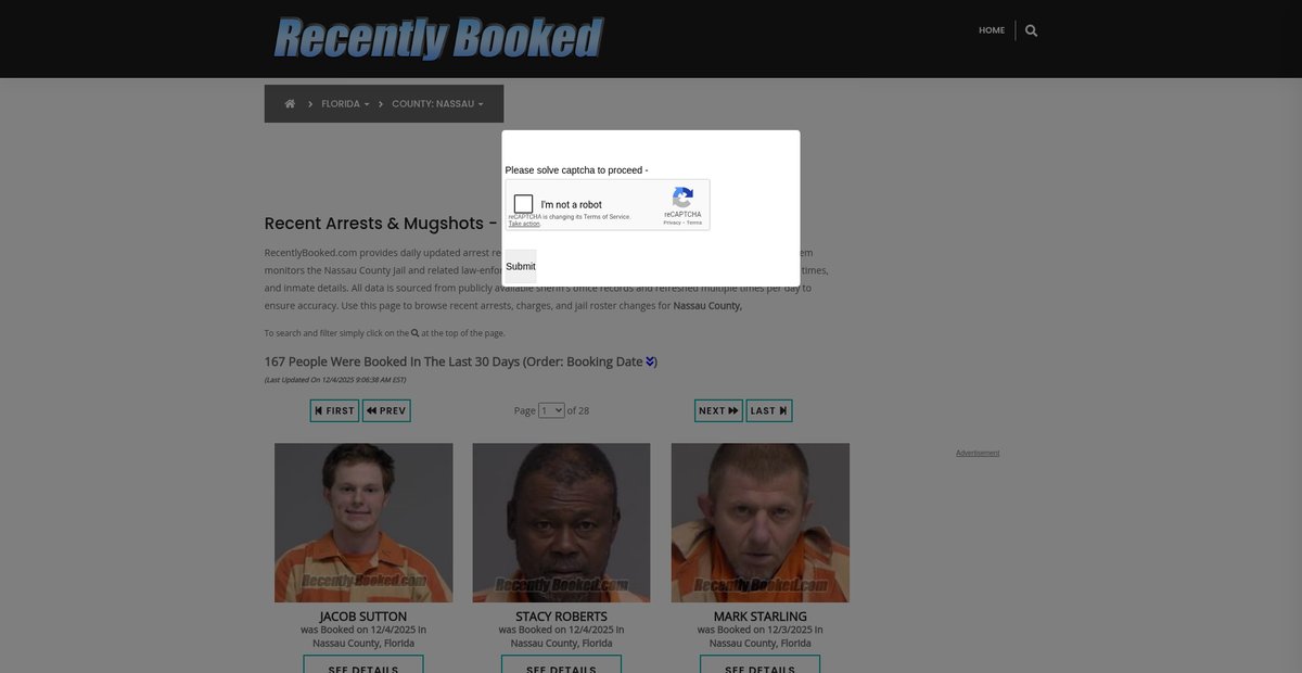 Preview of recentlybooked.com