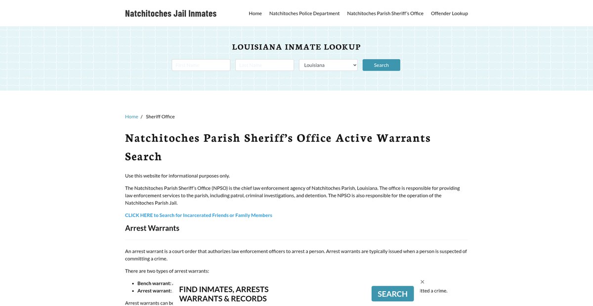 Preview of natchitochesjail.org