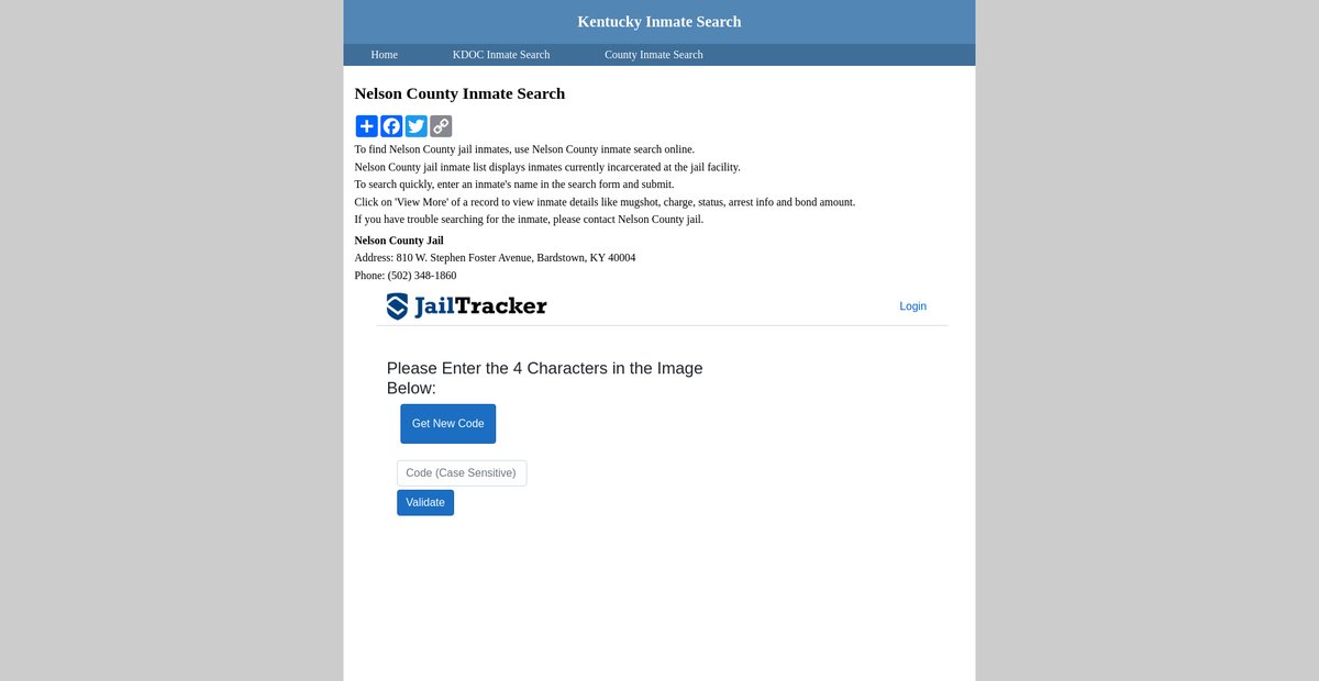 Preview of inmatesearchkentucky.org