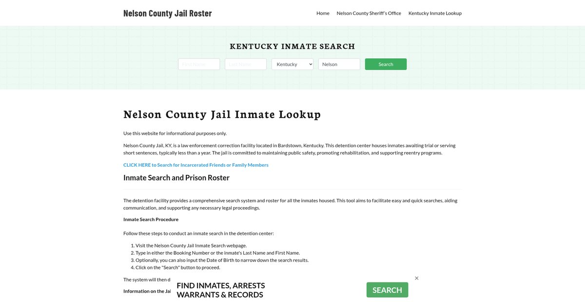 Preview of nelsoncountyjail.org