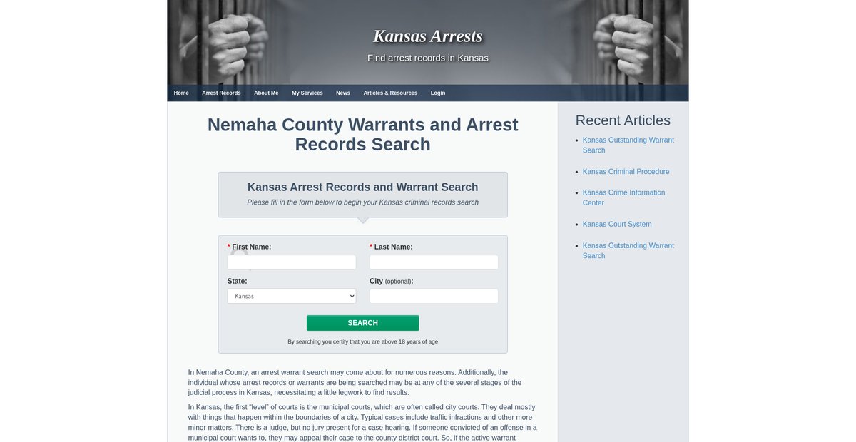 Preview of kansasarrests.org
