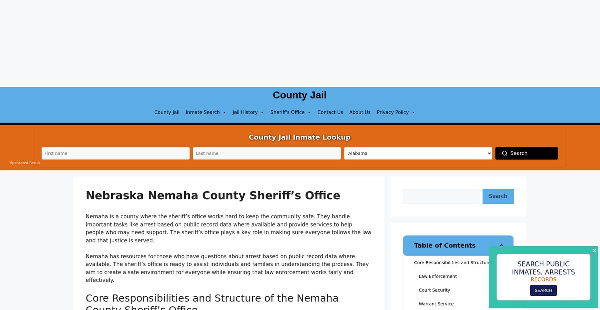 Preview of nemaha-sheriff-arrest-warrants.countyjail.org
