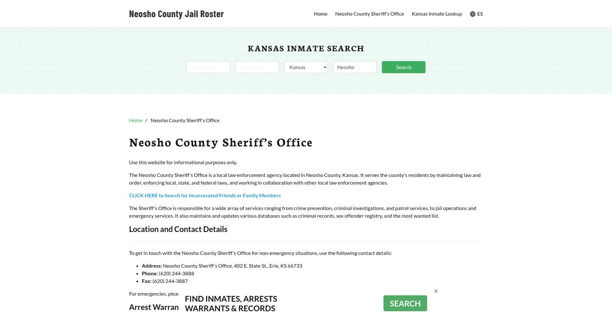 Preview of neoshocountyjail.org