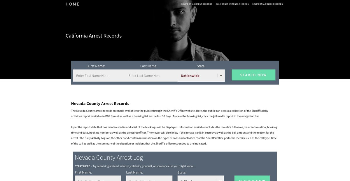 Preview of californiaarrestrecords.org