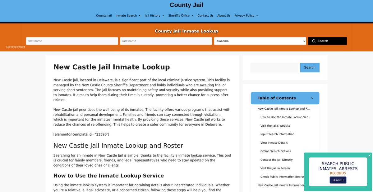 Preview of new-castle.countyjail.org