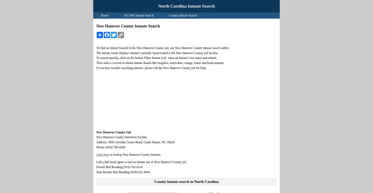 Preview of ncinmatesearch.org