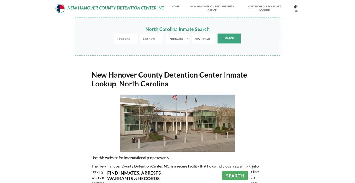 Preview of newhanovercountydetentionnc.org