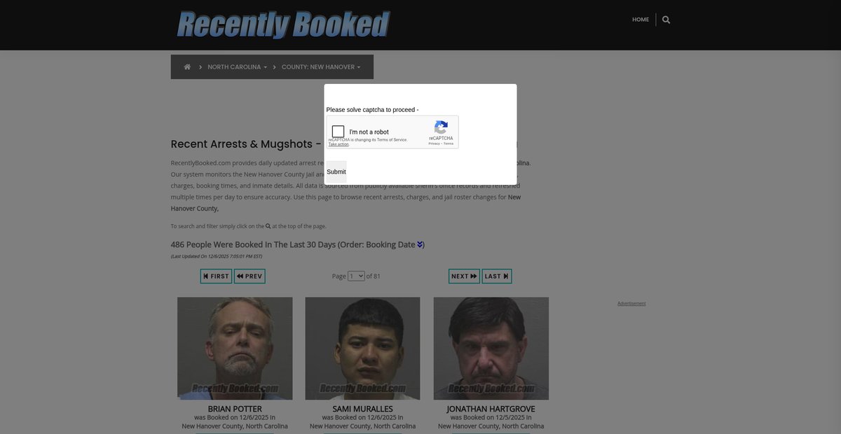 Preview of recentlybooked.com