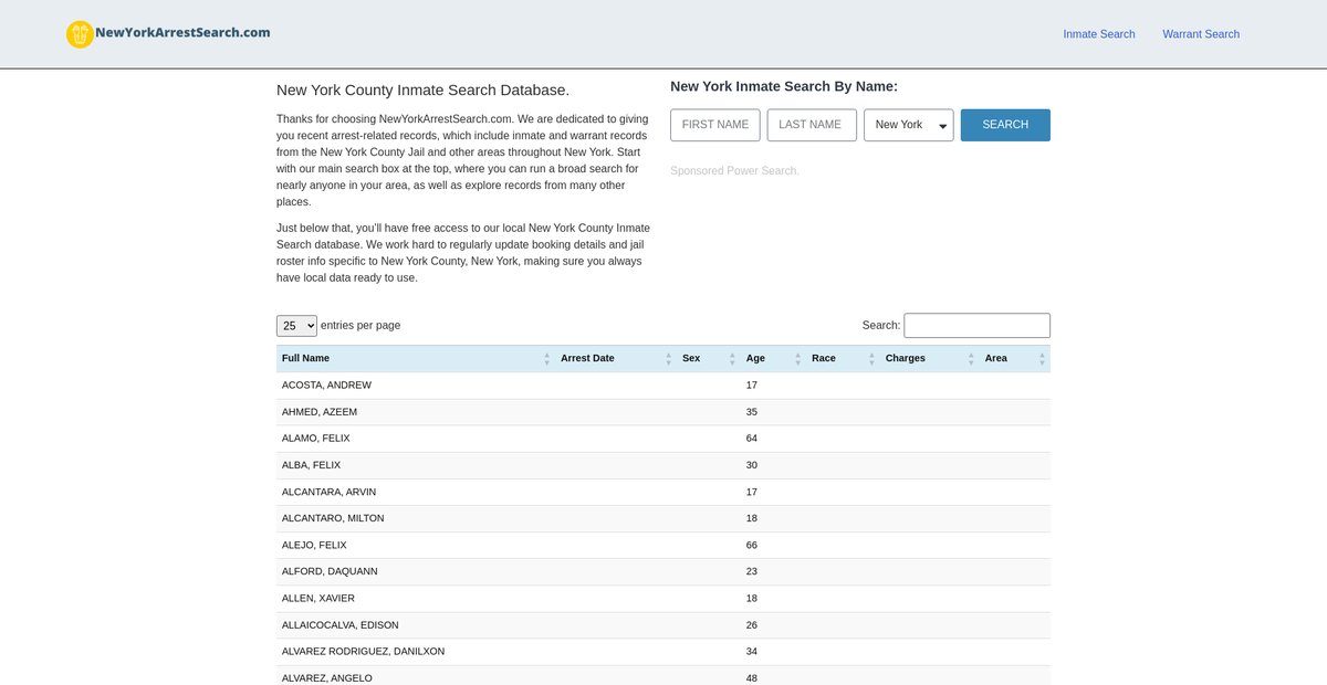 Preview of newyorkarrestsearch.com
