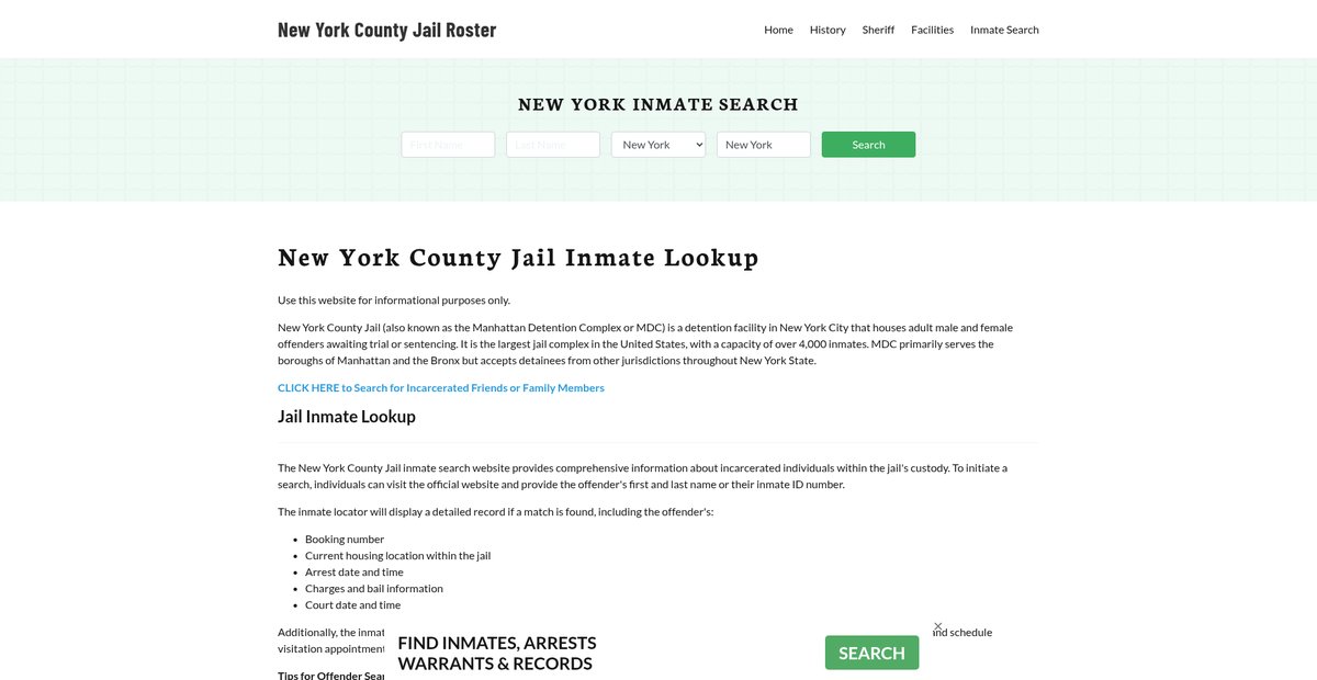 Preview of newyorkcountyjail.org