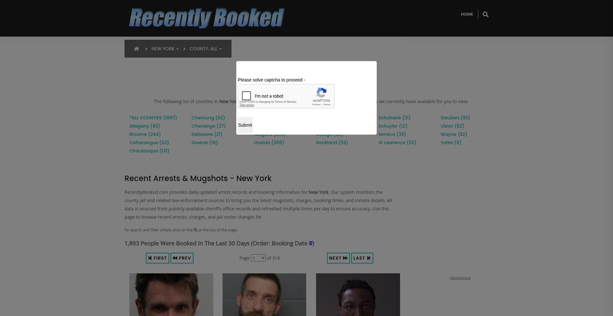Preview of recentlybooked.com