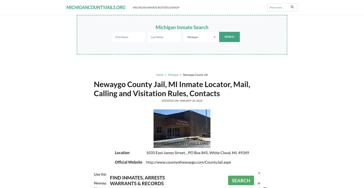 Preview of michigancountyjails.org