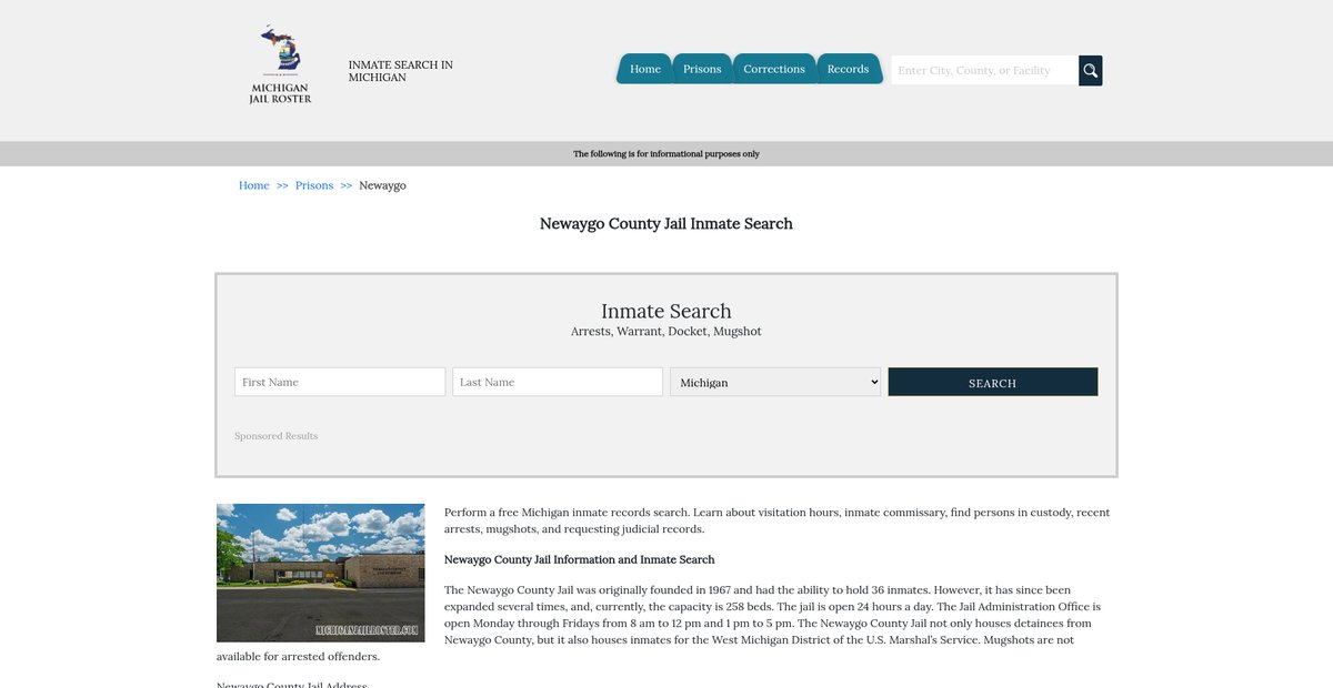 Preview of michiganjailroster.com