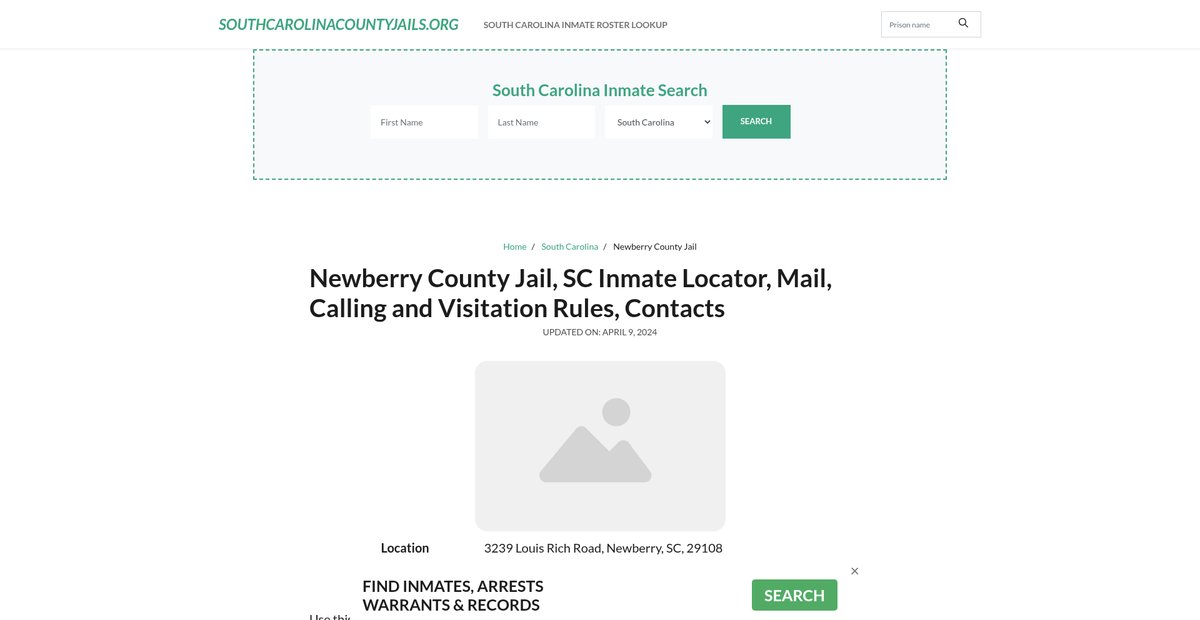 Preview of southcarolinacountyjails.org