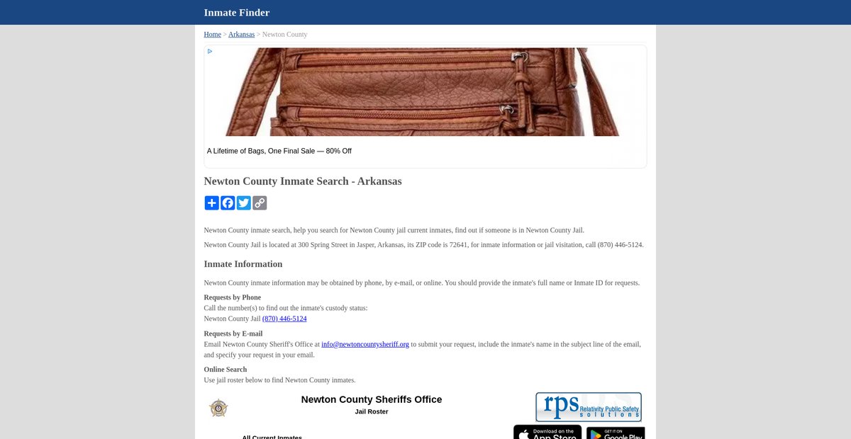 Preview of inmatefinder.org