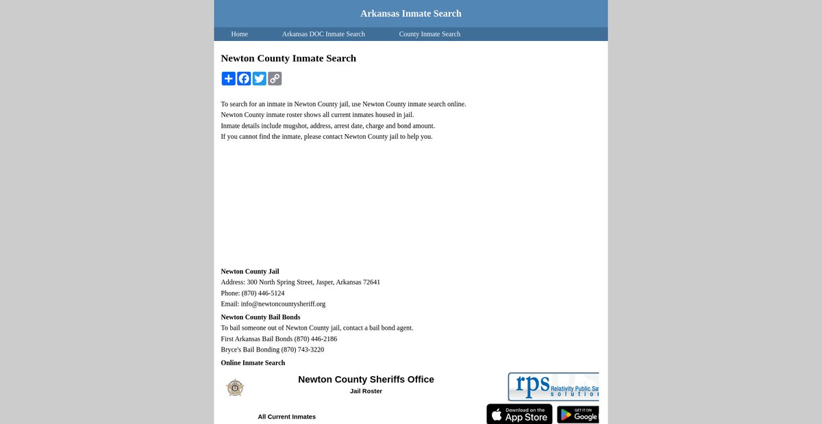 Preview of inmatesearcharkansas.org