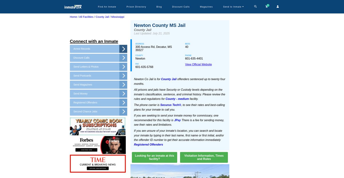 Preview of inmateaid.com