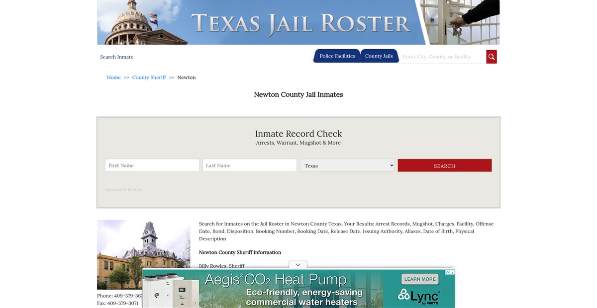 Preview of texasjailroster.com