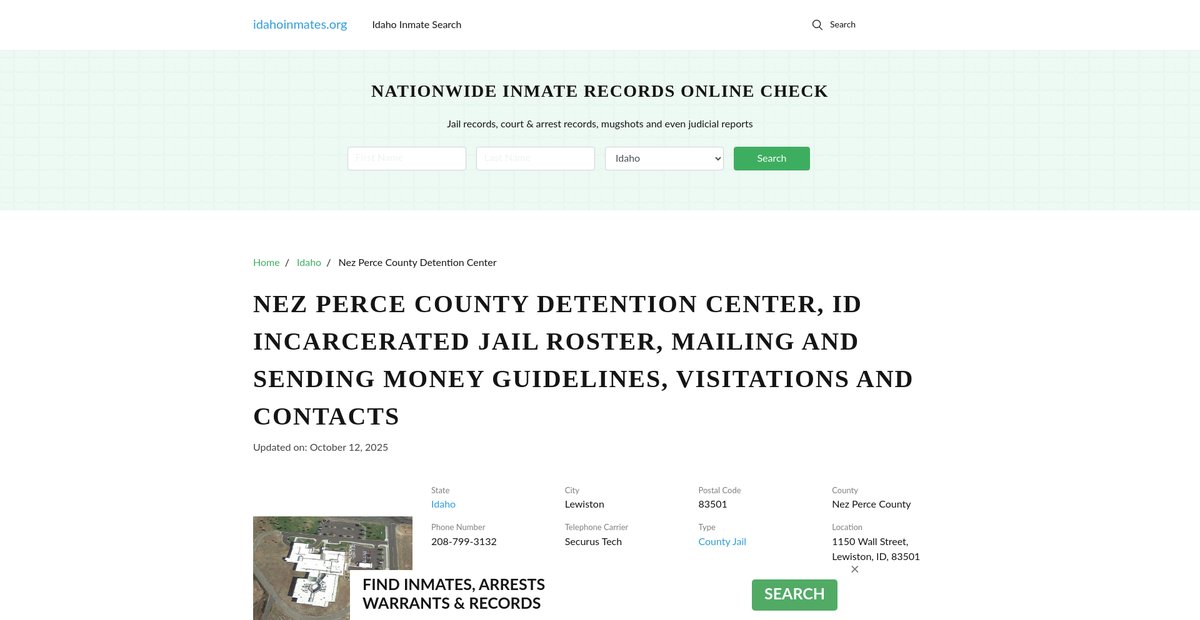 Preview of idahoinmates.org