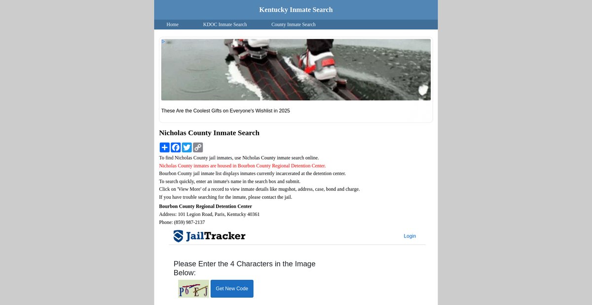 Preview of inmatesearchkentucky.org