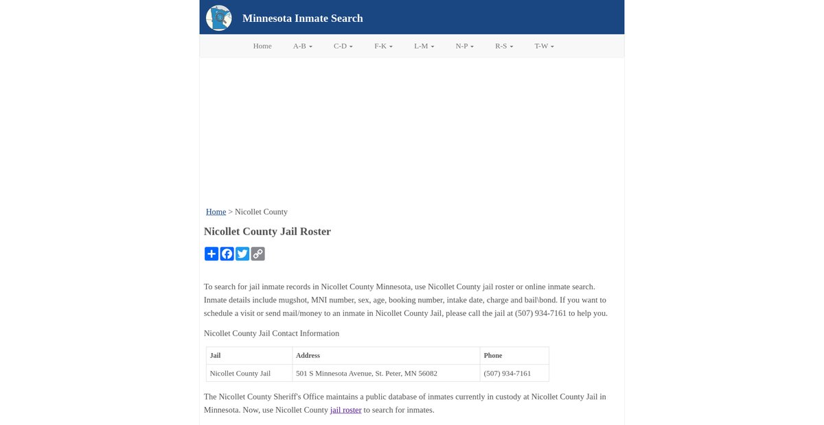 Preview of inmatesearchmn.org