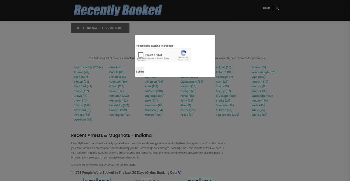Preview of recentlybooked.com