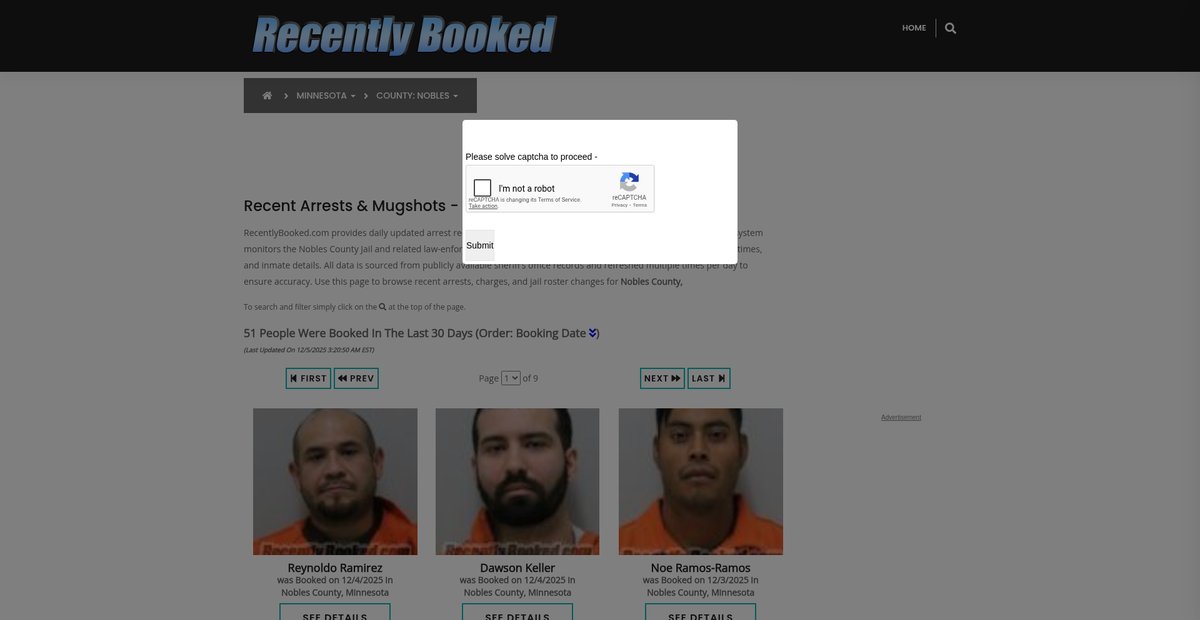 Preview of recentlybooked.com